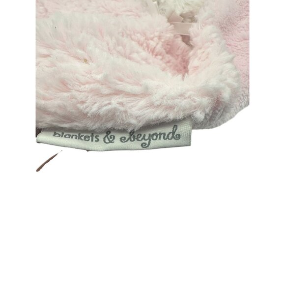 Blankets‎ and Beyond Pink Fluffy Lovey White Rabbit Baby Minky Security Blanket - Picture 6 of 6